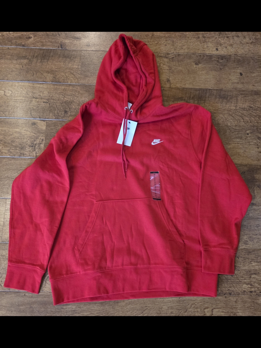 Nike Men's Red Pullover Hoodie